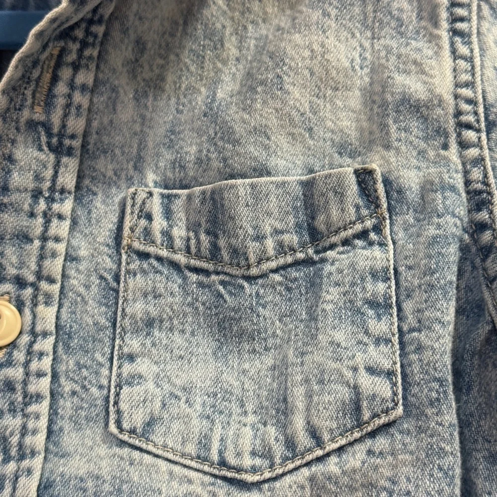 GAP Light Blue Acid WashDenim Shirt for Kids